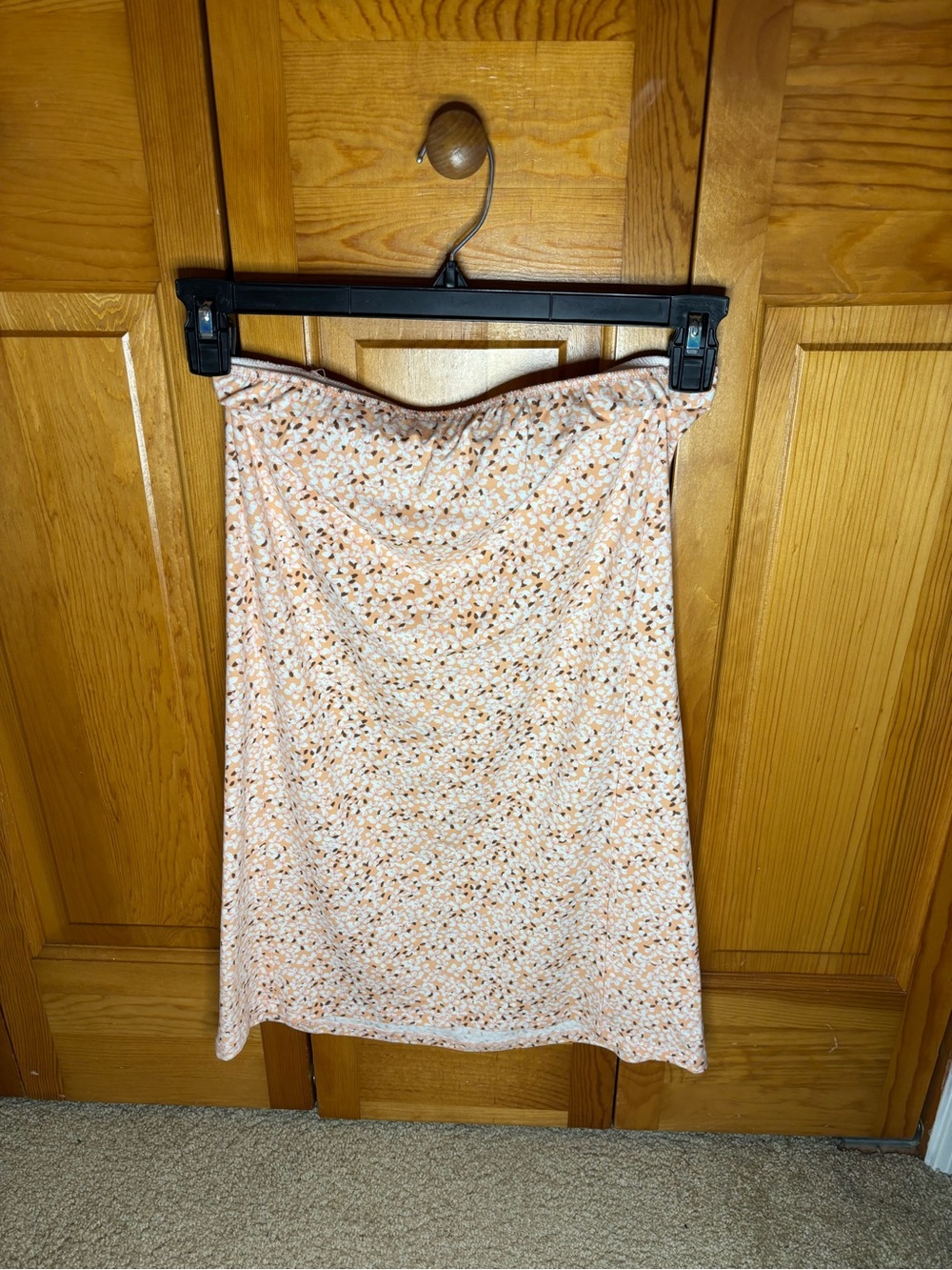 Girls' Peach Floral A-Line Skirt